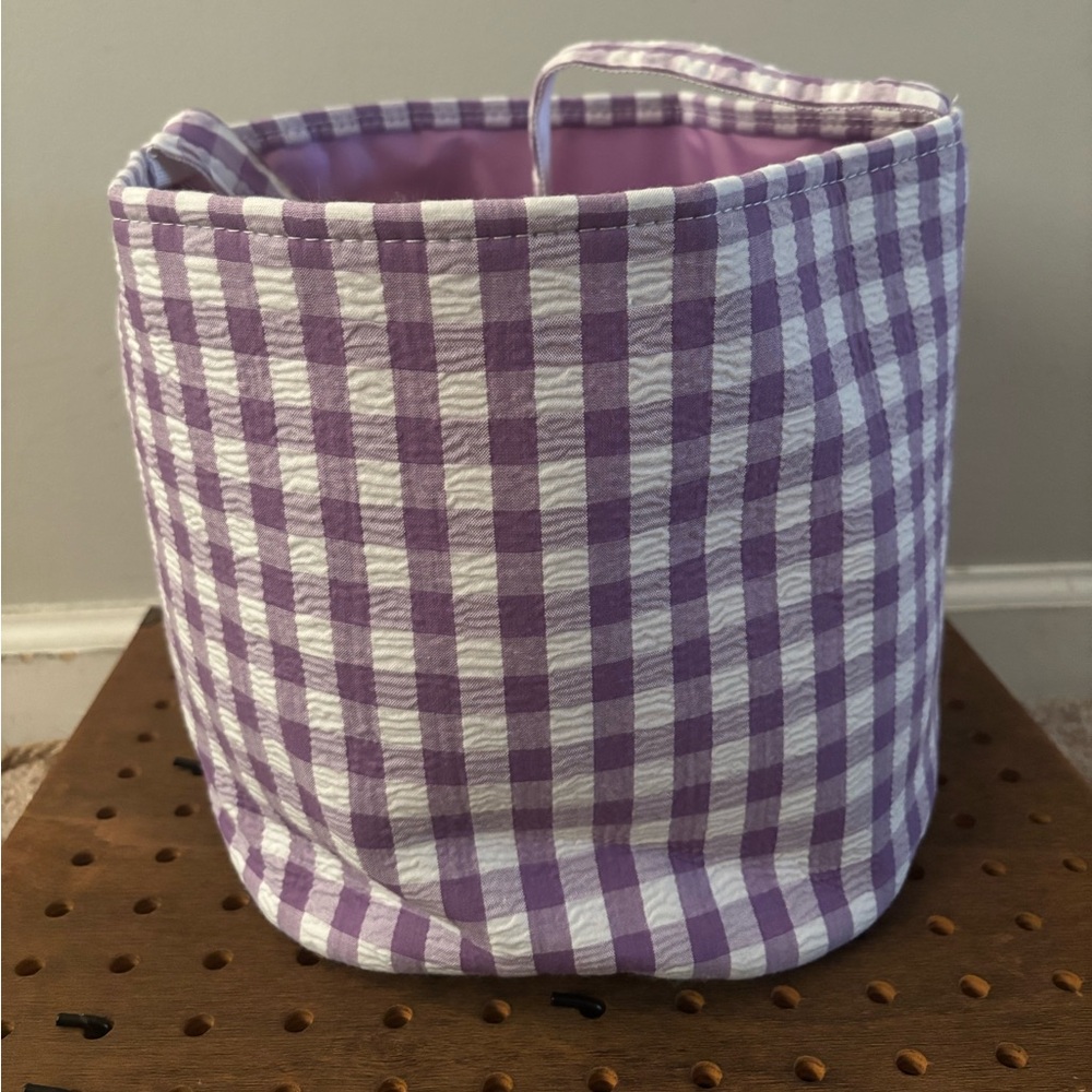 Purple Gingham Easter Basket